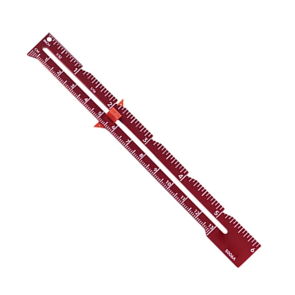 Aluminum Alloy Quilting Ruler 6Inch Metal Sliding Sewing Gauge Measuring Tool for Sewing Tailoring Quilting Hemming