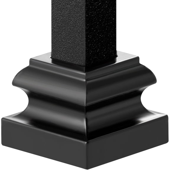 Aluminum Alloy Railing Base 50 Pieces Stair Flat Base with Screw Holes for 1/2 Inch Square Reel Basket Articulated Stair Railings Metal Post Handrail Satin Black