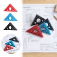 thumbnail image 1 of Aluminum Alloy Right Angle Ruler 45/90 Degree Small Triangle Ruler Machinist Carpenter's Square Measuring Tool for DIY Woodworking Table Miter Saw 3.8In, 1 of 8