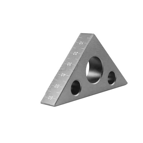 Aluminum Alloy Right Angle Ruler Mini Pocket Square DIY Woodworking Triangle Ruler Height Measuring Gauging Woodworking Tools ,Easy to Setup