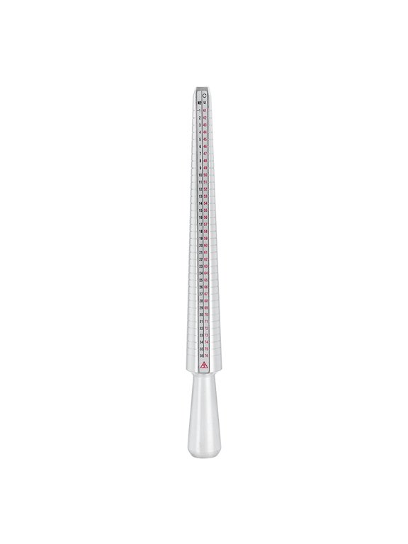 Aluminum Alloy Ring Mandrel Stick Gauge Sizer Jewelry Measuring Tool for Accurate Ring Sizing Dimensions Includes Half Sizes Ideal for Home Professional Crafting 9.8 inches / 24.9 cm