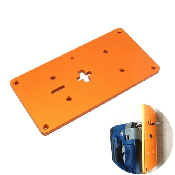 Aluminum Alloy Router Table Insert Plate Featuring Center Hole Bushing for Precision Router Alignment Suitable for Various For Woodworking Applications