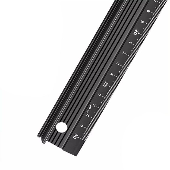 Aluminum Alloy Ruler Multipurpose Measuring Tool with Centimeter Scale for Technical Drawing Engineering Drafting
