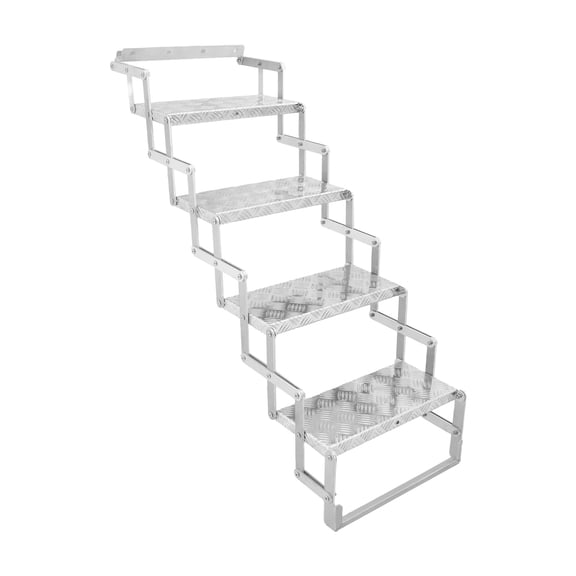 Aluminum Alloy Scissor Stairs, Foldable Step Ladder, 4 Steps Ladder for RV/Camper
