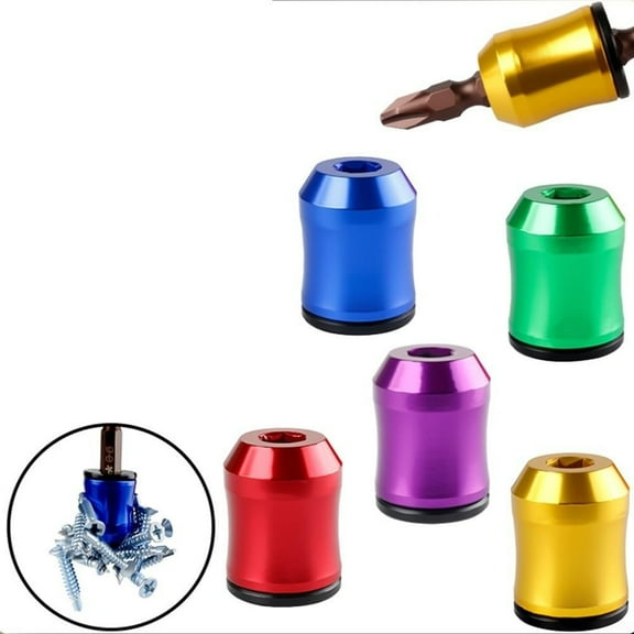 Aluminum Alloy Screwdriver Magnetizer Tool, Magnetic Enhancer for Various Screwdriver Bits, Compact Design for DIY Projects and Workshop Use(Red)