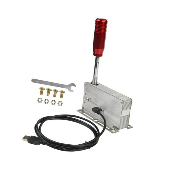 Aluminum Alloy Sequential Shifter PC Racing Game Plug and Play Gear Shifter Controller for Most Steering Wheel