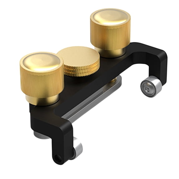 Aluminum Alloy Sharpener Locator Tool For Wood Chisels And Iron Planers - Precision Sharpening Jig With Stable Base (Black/Red) Black