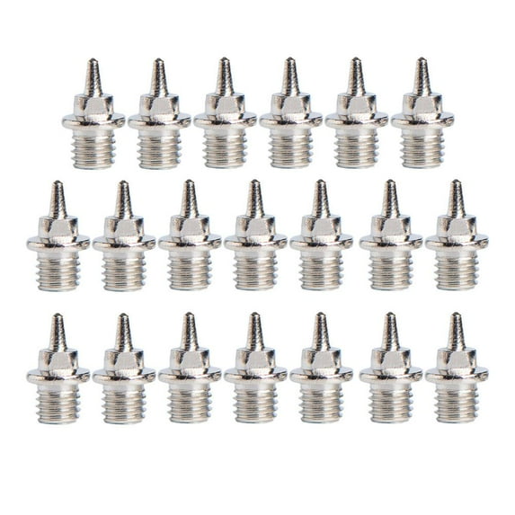 Aluminum Alloy Shoe Spikes, Multiple Sizes for Running Trails, Enhanced Traction and Stability, Lightweight Easy Installation, 20-Piece Set for Athletic Use
