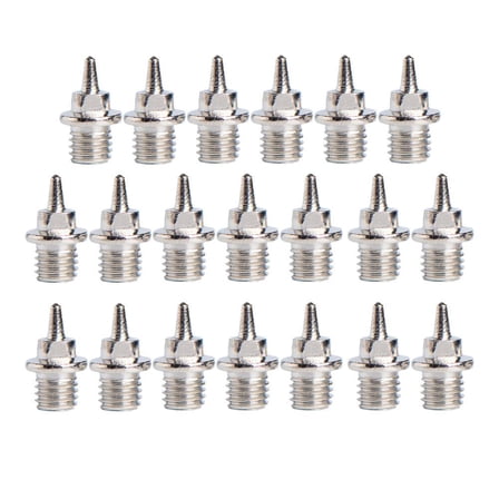 Aluminum Alloy Shoe Spikes, Multiple Sizes for Running Trails, Enhanced Traction and Stability, Lightweight Easy Installation, 20-Piece Set for Athletic Use