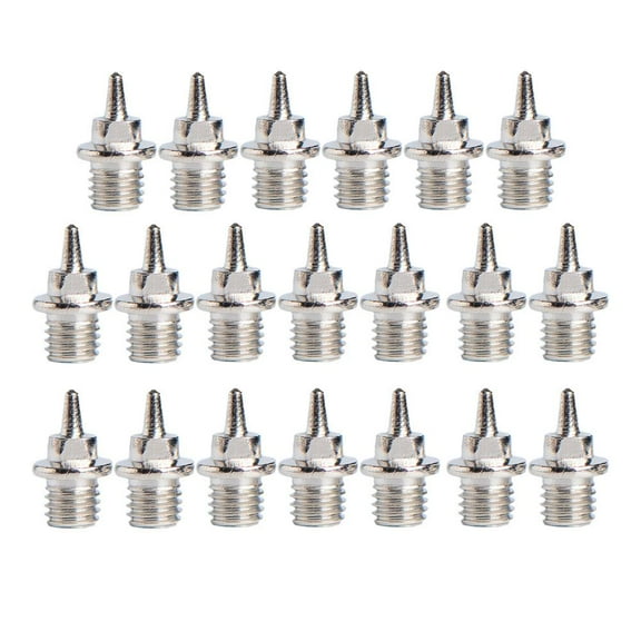 Aluminum Alloy Shoe Spikes, Multiple Sizes for Running Trails, Enhanced Traction and Stability, Lightweight Easy Installation, 20-Piece Set for Athletic Use
