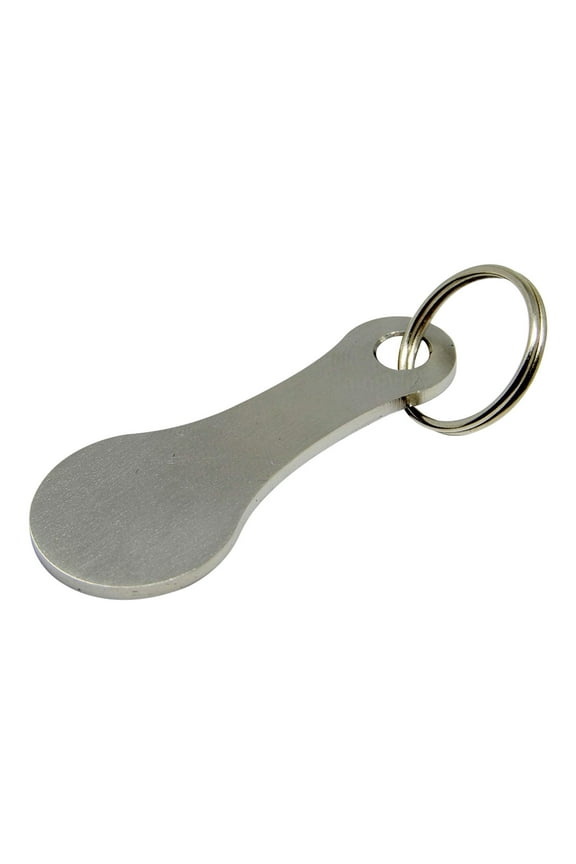 Aluminum Alloy Shopping Cart Key Token for Front Loading Trolleys, Lightweight and Durable Unlocking Tool in White