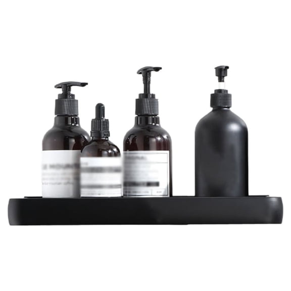 Aluminum Alloy Shower Storage Shelf with Hooks Towel Bars Shampoo Holder Bathroom Storage Rack Kitchen Organizer