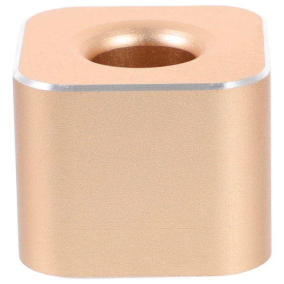 Aluminum Alloy Signature Pen Holder Cube Single Hole Pen Rest Stand Pen Storage Holder