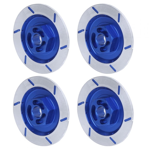 Aluminum Alloy Simulated Brake Disc Replacement Upgrade Accessory Parts for HSP 94123 1:10 Scale RC Touring Cars (8 inches / 20.3 cm), Dark Blue 4-Pack