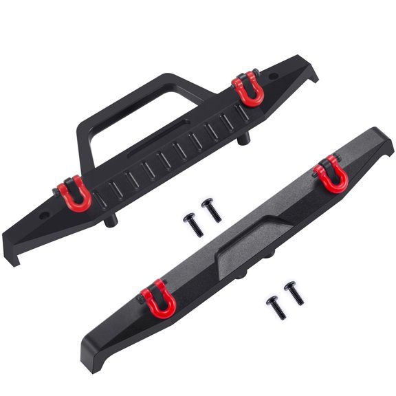 Aluminum Alloy Simulation Front Rear Anti-collision Bumper w/ U-shaped Tow Hook for TRX-4M Chevrolet K10 1/18 RC Car Upgrade Parts