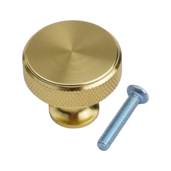 Aluminum Alloy Single Hole Handle Knurled Round Kitchen Cabinet Furniture Knob