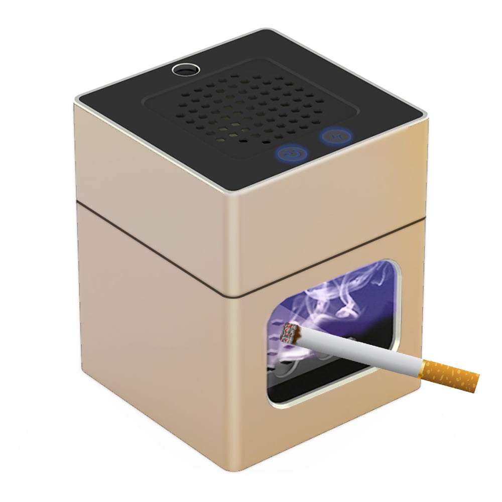 Aluminum Alloy Smokeless Ashtray Purifier, 3 in 1 Rechargeable Smoke