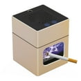 thumbnail image 1 of Aluminum Alloy Smokeless Ashtray Purifier, 3 in 1 Rechargeable Smoke Grabber with Filter for Home and Office,Gold, 1 of 7