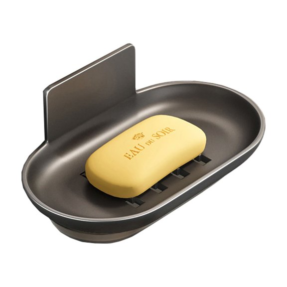 Aluminum Alloy Soap Holder, Bathroom Soap Dish with Drain, Wall Soap Dish