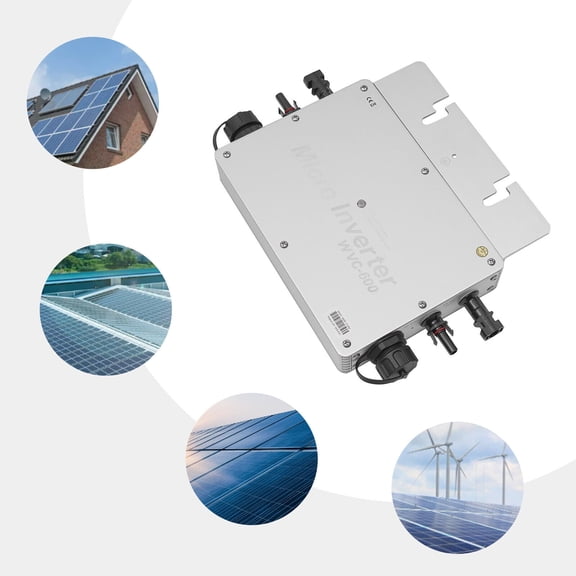 Aluminum Alloy Solar Micro Inverter 600W Grid Tie MPPT Pure Sine Wave DC to Waterproof