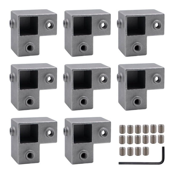Aluminum Alloy Square Tube Connector Replacement Connection Fastener Fixed Joint 3 Way Pipe Fitting Easy to Installation