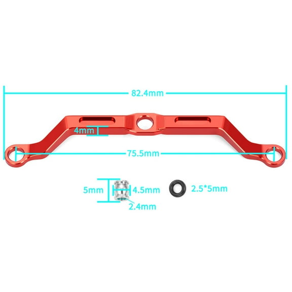 Aluminum Alloy Steering Link Linkage for 1/18 RC Crawler Car TRX4M Bronco Defender K10 F150 Upgrade Parts