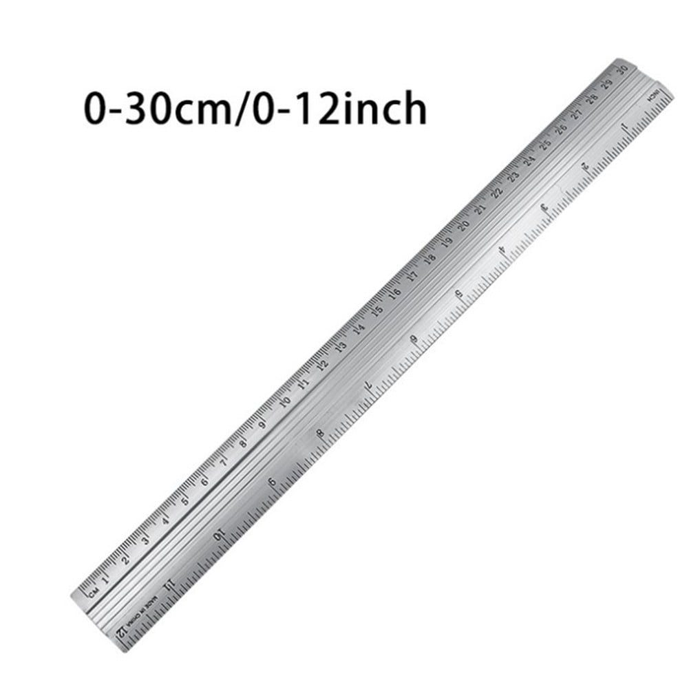 Aluminum Alloy Straight Ruler Protective Scale Measure Drawing Tool 15 ...