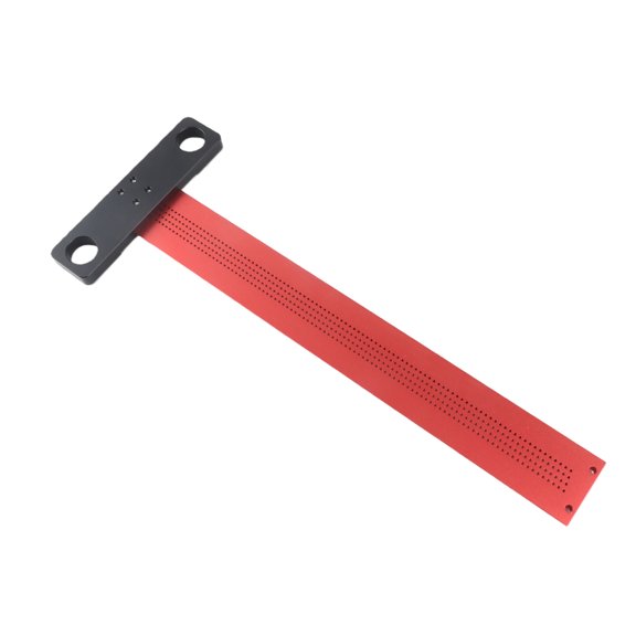 Aluminum Alloy T-Square Scriber Ruler with Marking Pen Holes for Woodworking Layout and Measurement aluminum Carpenter Work Layout Measuring