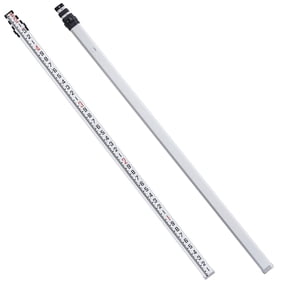 Aluminum Alloy Telescopic Measuring Rod 16 Feet 4 Sections Double Sided Scale 1 10ft Leveling Stick with Bubble Level and Carrying Bag for Surveying Houses Walls Floors