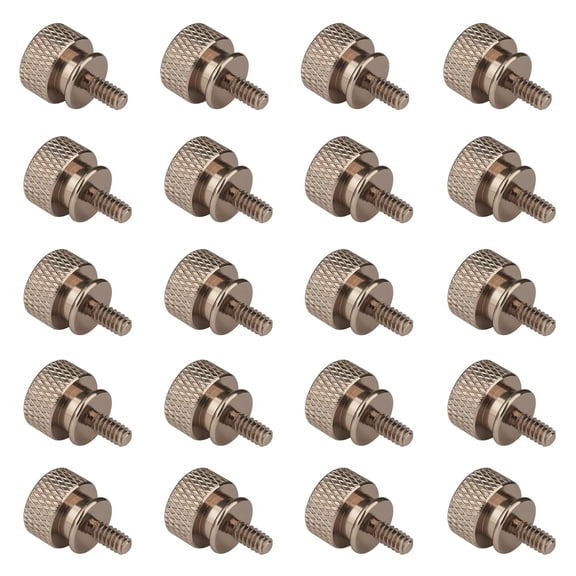 Aluminum Alloy Thumb Screws (Knurled Head) 20PCS M3 M4 6#32 8#32 Hand Tightening Bolt for PC Case 3D Printer (Gray, 8#32)