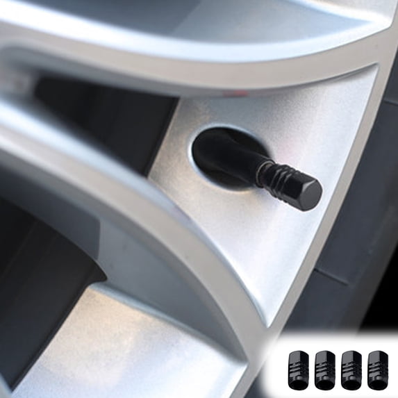 Aluminum Alloy Tire Valve Caps 4 Pcs Anti Rust Universal Fit For Cars Trucks SUVs