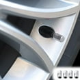 thumbnail image 1 of Aluminum Alloy Tire Valve Caps 4 Pcs Anti Rust Universal Fit For Cars Trucks SUVs, 1 of 7