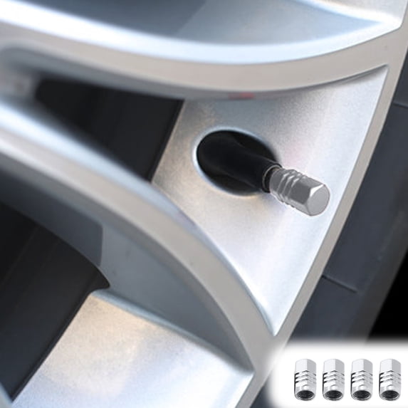 Aluminum Alloy Tire Valve Caps 4 Pcs Anti Rust Universal Fit For Cars Trucks SUVs