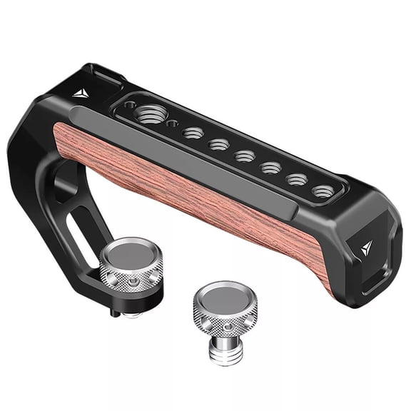 Aluminum Alloy Top Handle Grip for DSLR Cameras Cold Shoe Mount, Ergonomic Design, Vlog Shooting and Live Streaming