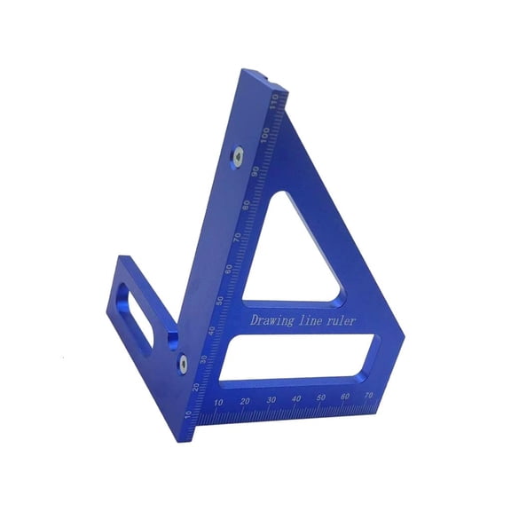 Aluminum Alloy Triangular Ruler Layout Tool with Clear Scale Easy To Read for DIYer Enthusiasts Professional Woodworkers