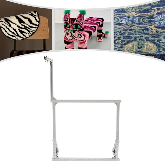Aluminum Alloy Tufting Frame for DIY Rug Making, Adjustable and Easy to Assemble with G-clamps, Ideal for Beginners and s