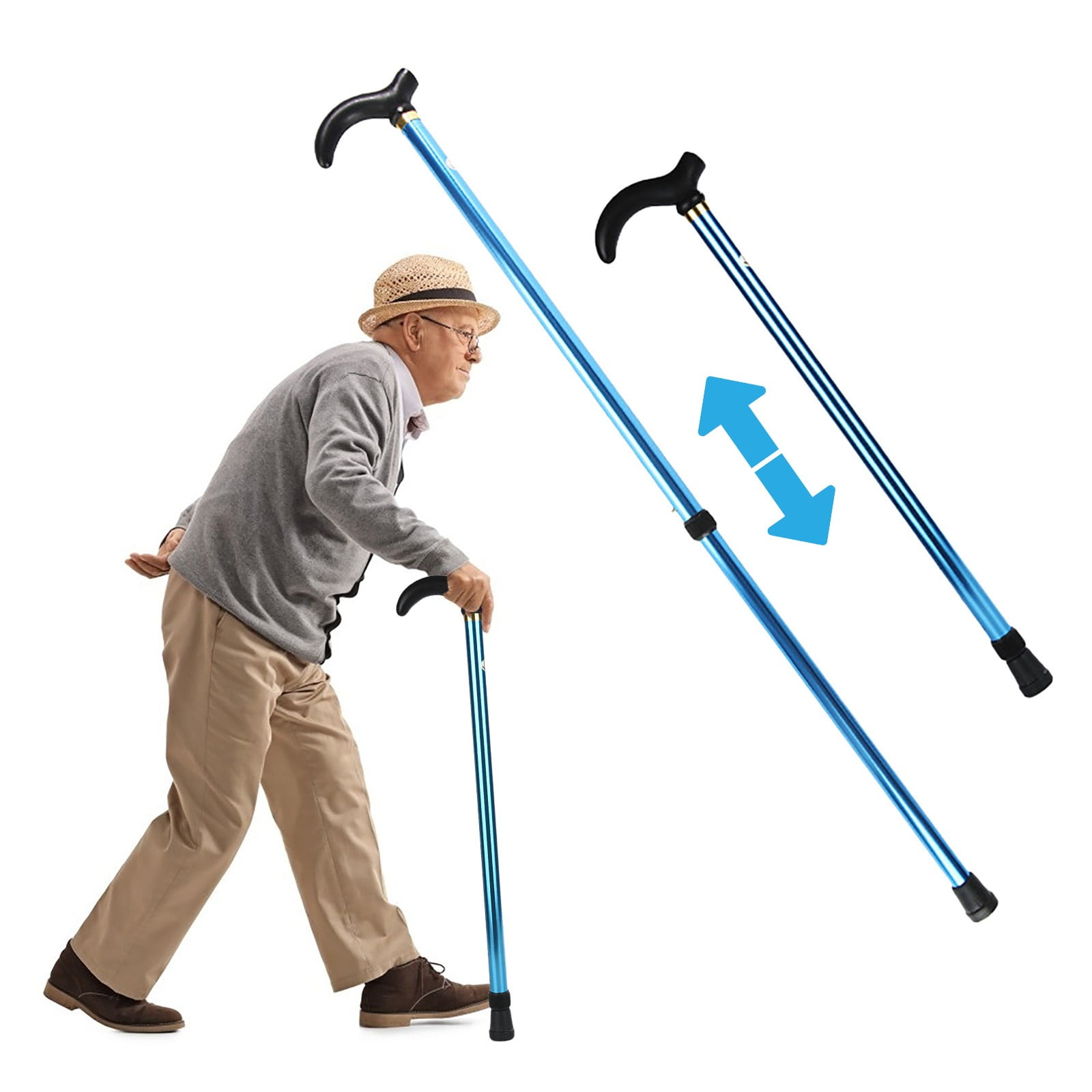 Aluminum Alloy Two Telescopic Non Walking Stick For The Elderly 3