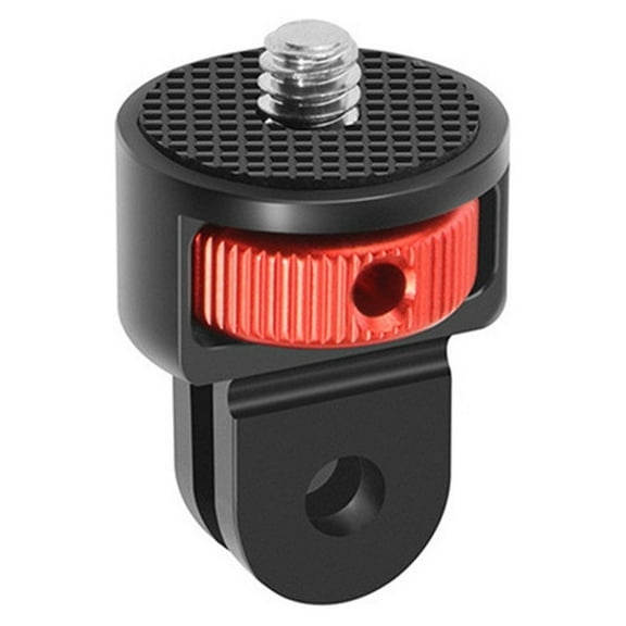 Aluminum Alloy  Two-card Slot 1/4 inch Screw Tripod Adapter 360Rotating Mount Holder For Gopro For Insta360 Spare Part Accessory