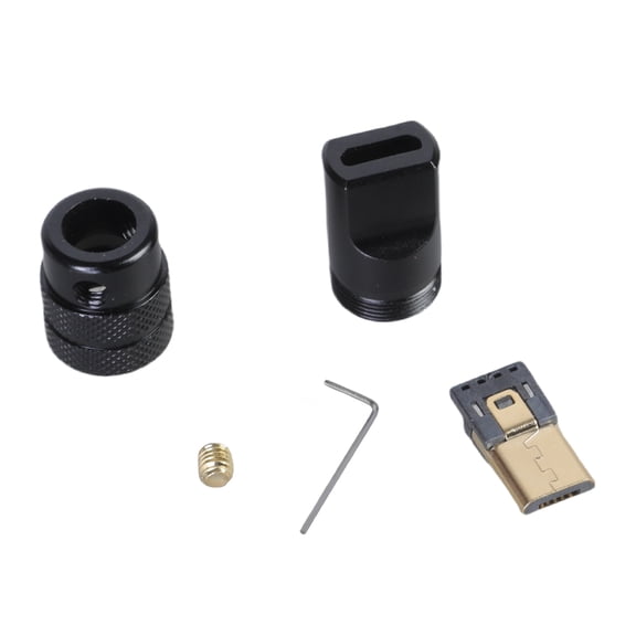 Aluminum Alloy USB 5Pin Male Replacement Adapter Solder Connector For 4.0mm 6.0mm Cable DIY