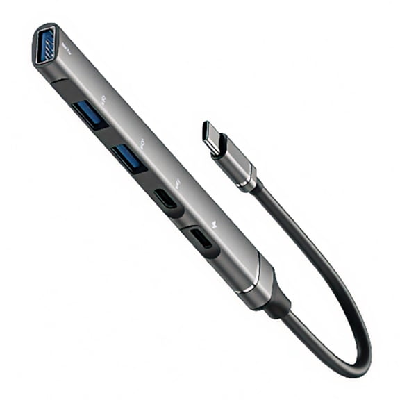 Aluminum Alloy USB C Hubs PD3.0 Fast Chargers 5Gbps Data Syncs Double USB A Port for Work Travel