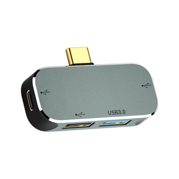Aluminum Alloy USB C Hubs for HDTV Converters and Multiple Port Connectivities