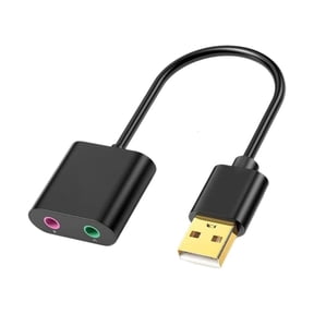 Aluminum Alloy USB Sound Adapter 3.5mm External Sound Card DriverFree For Computer Desktop