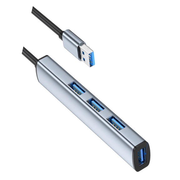 Aluminum Alloy USB3.0 Type C Hubs 4Port Fast 5Gbps Data Transfer Plug and Play for Mouse Keyboards Portable