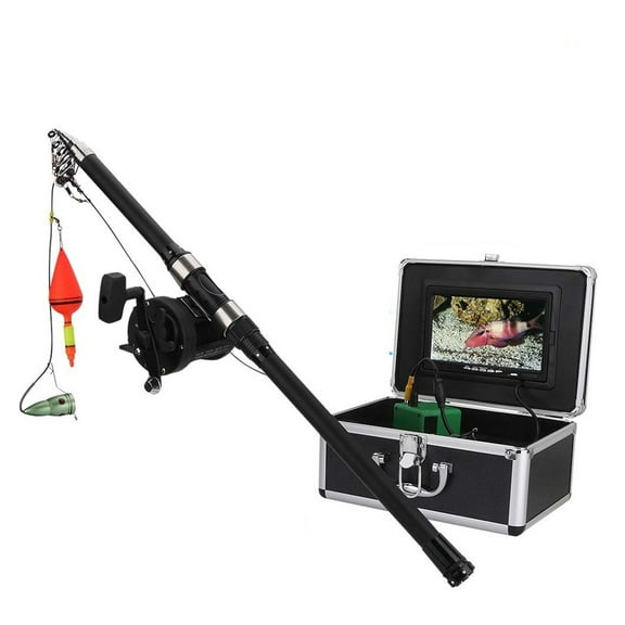 Aluminum Alloy Underwater Fishing Video Camera Kit 6W IR LED Lights With 7" Inch HD Color Monitor Sea Wheel 15m 25m 3m Cable ,Cool Gifts for Fishing