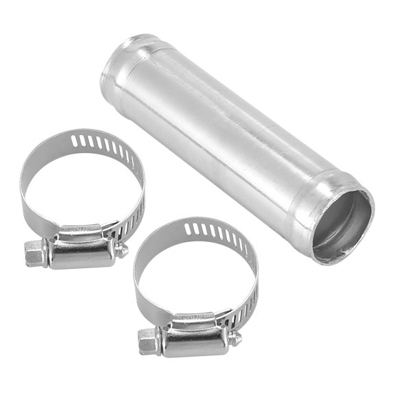 Aluminum Alloy Vehicle Hose Joint Pipe Set with 2 Clamps OD 0.75" 19mm Length 3" 76mm