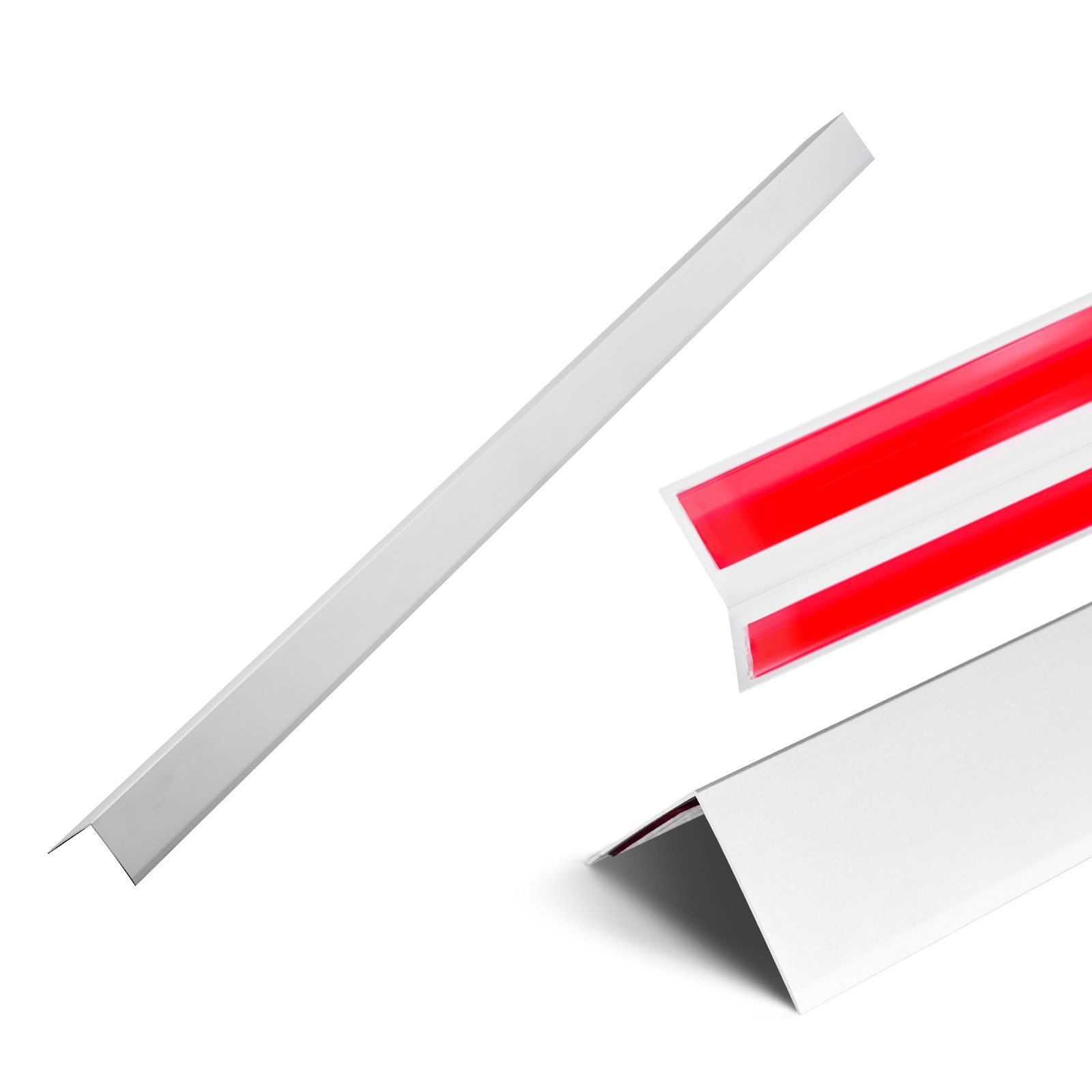 Aluminum Alloy Wall Corner Protector 2x2x48 Inch 12 Pack L Shape 90 Degree Edge Trim Guard with 3M Tape for Home Office Commercial Wall Protection