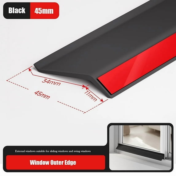 Aluminum Alloy Window Water Retaining Strip, Waterproof Sealing Edge for Household Windows & Rain Protection