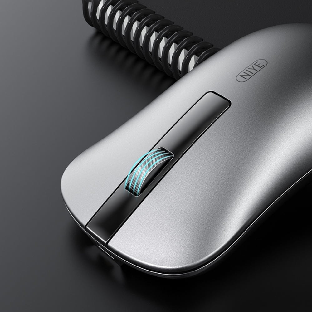 Aluminum Alloy Wireless Mouse Rechargeable Mute Laptop Desktop Computer