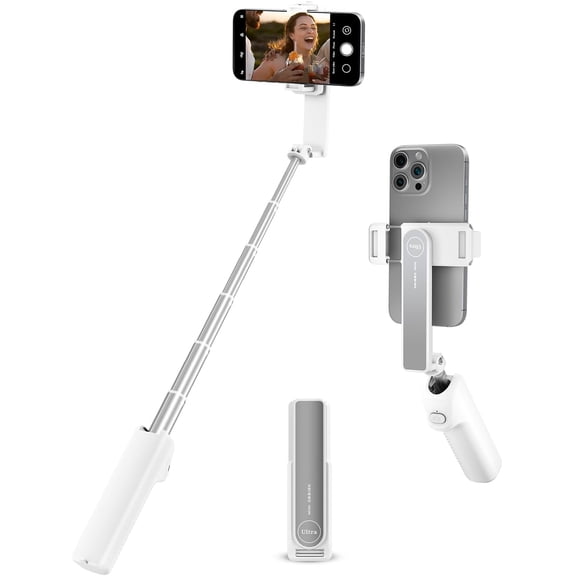 Aluminum Alloy Wireless Selfie Stick, Lightweight Extendable Pocket-Size Phone Stick with Remote, Compact Travel Selfie Stick Compatible with 47" Smartphones for Vlog/Filming