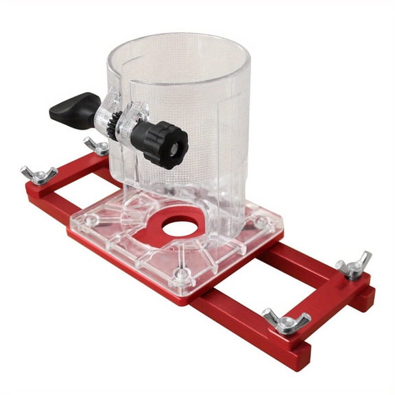 Aluminum Alloy Wood Palm Router Base 2 in 1 for Chamfering Slotting Planing, Precision Fit for 65mm Inner Diameter Planers, 0-40mm Thickness Range
